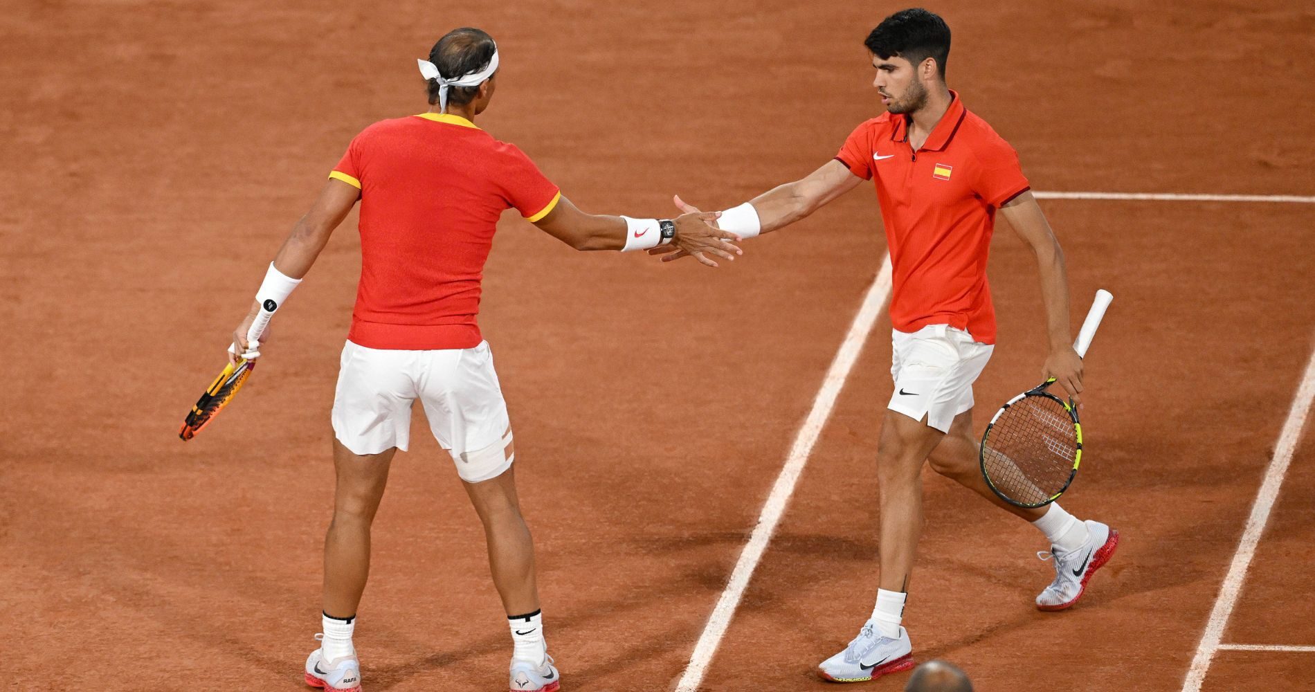 Rafael Nadal and Carlos Alcaraz - Paris 2024